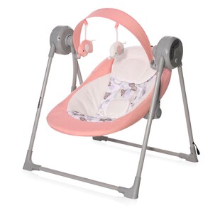 Lorelli Babywippe Twinkle klappbar Musik Schwingfunktion, Timer Fernbedienung rosa 