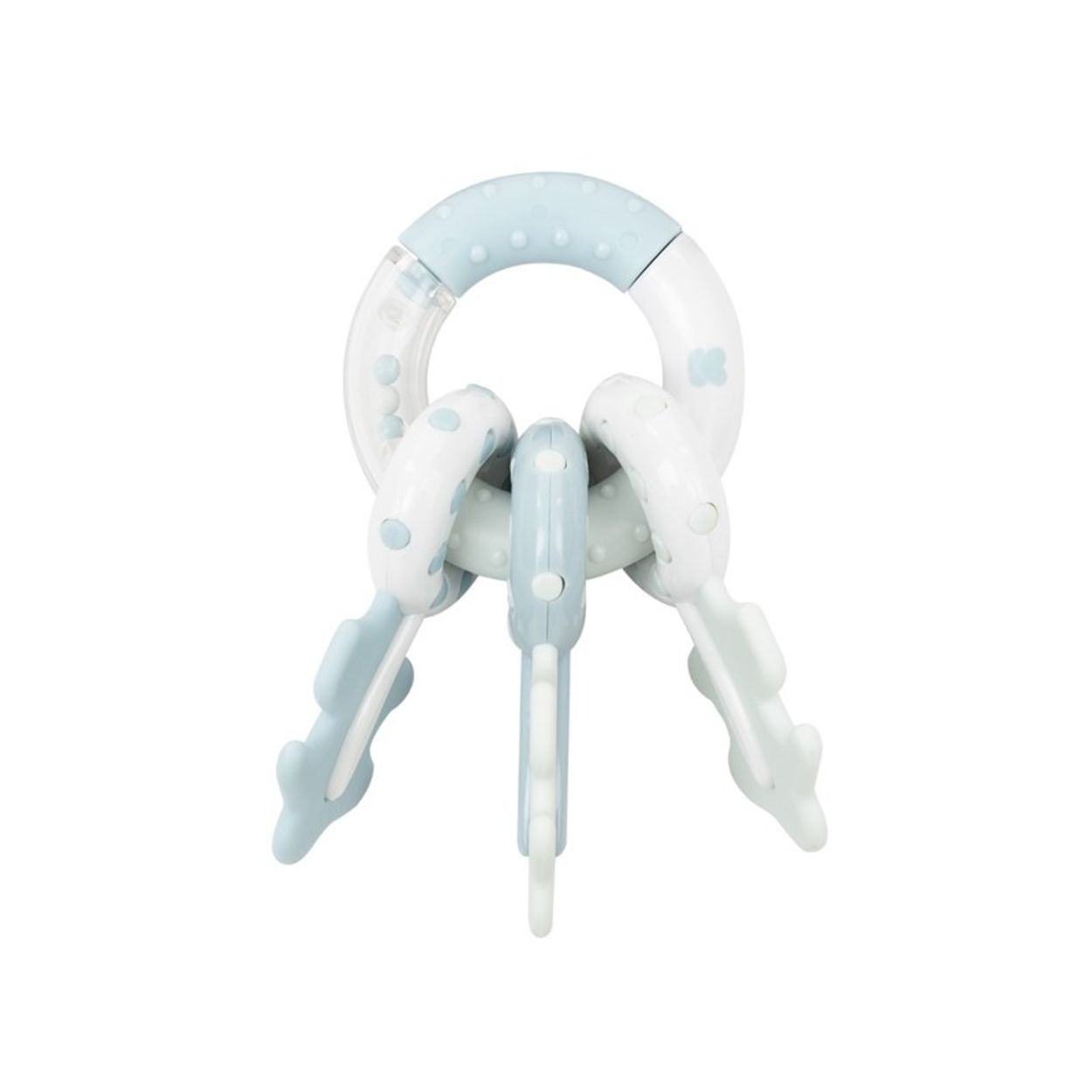 Kikkaboo Babyrassel Schl&uuml;sselbund Bei&szlig;ring 3 Schl&uuml;ssel Greifling ab 3 Monaten blau 