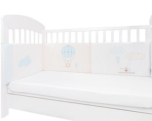 Kikkaboo Nestchen my Home Babybett 140 x 70 cm Bettumrandung 210 cm Baumwolle hellblau 