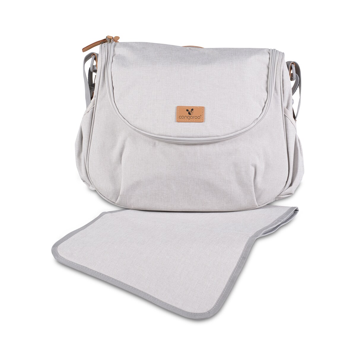 Cangaroo Wickeltasche Naomi Wickelunterlage, verstellbarer Gurt, Rei&szlig;verschluss beige 