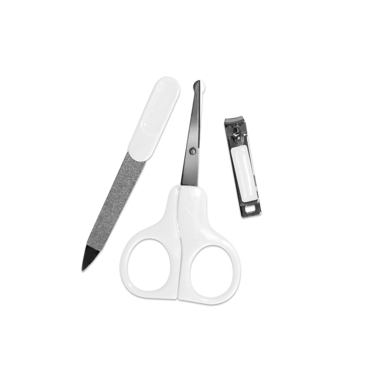 Baby Care Baby Manik&uuml;re-Set Nagelpflegeset Nagelschere, Nagelknipser, Nagelfeile wei&szlig; 