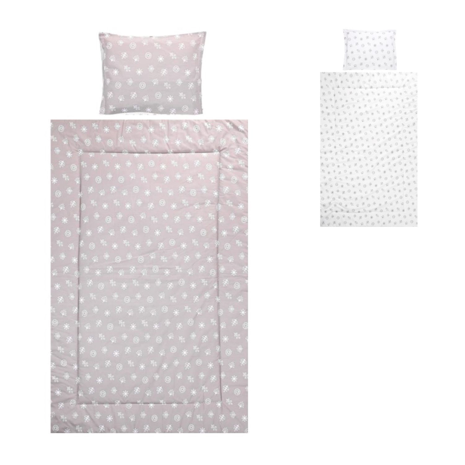 Lorelli Kinderbettw&auml;sche 3-teilig, Decke 140 x 95 Kissen 43 x 35 Laken 150 x 100 braun 