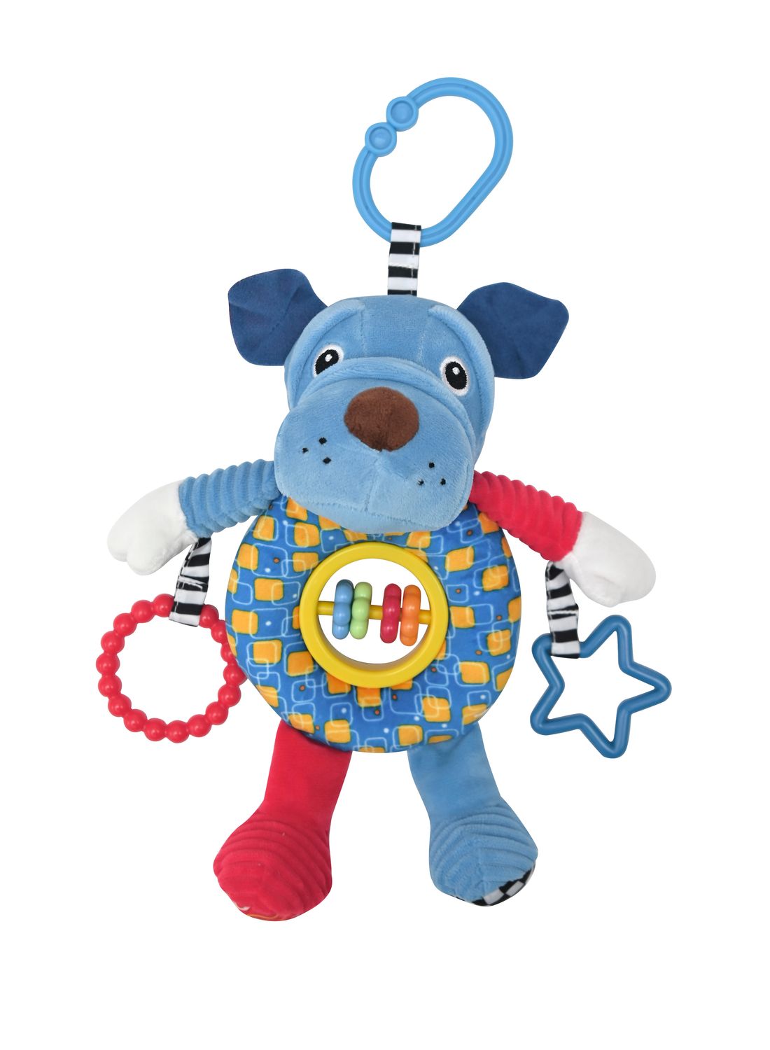 Lorelli Baby Kuscheltier Activitiy Spielzeug Pl&uuml;sch, Greifling, C-Ring ab Geburt blau 