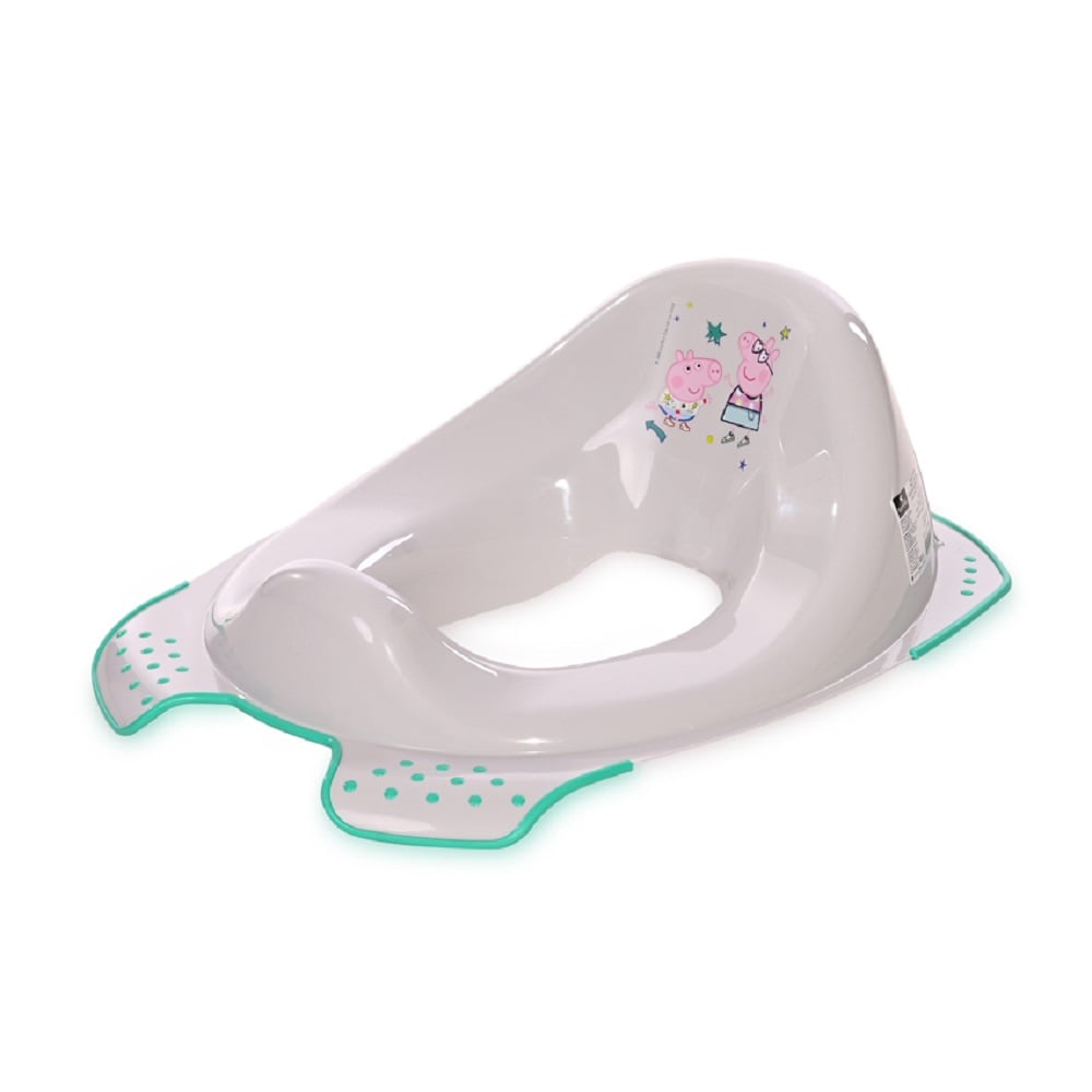 Lorelli Toilettenaufsatz Comic Spritzschutz ergonomische Form rutschfeste Basis grau 