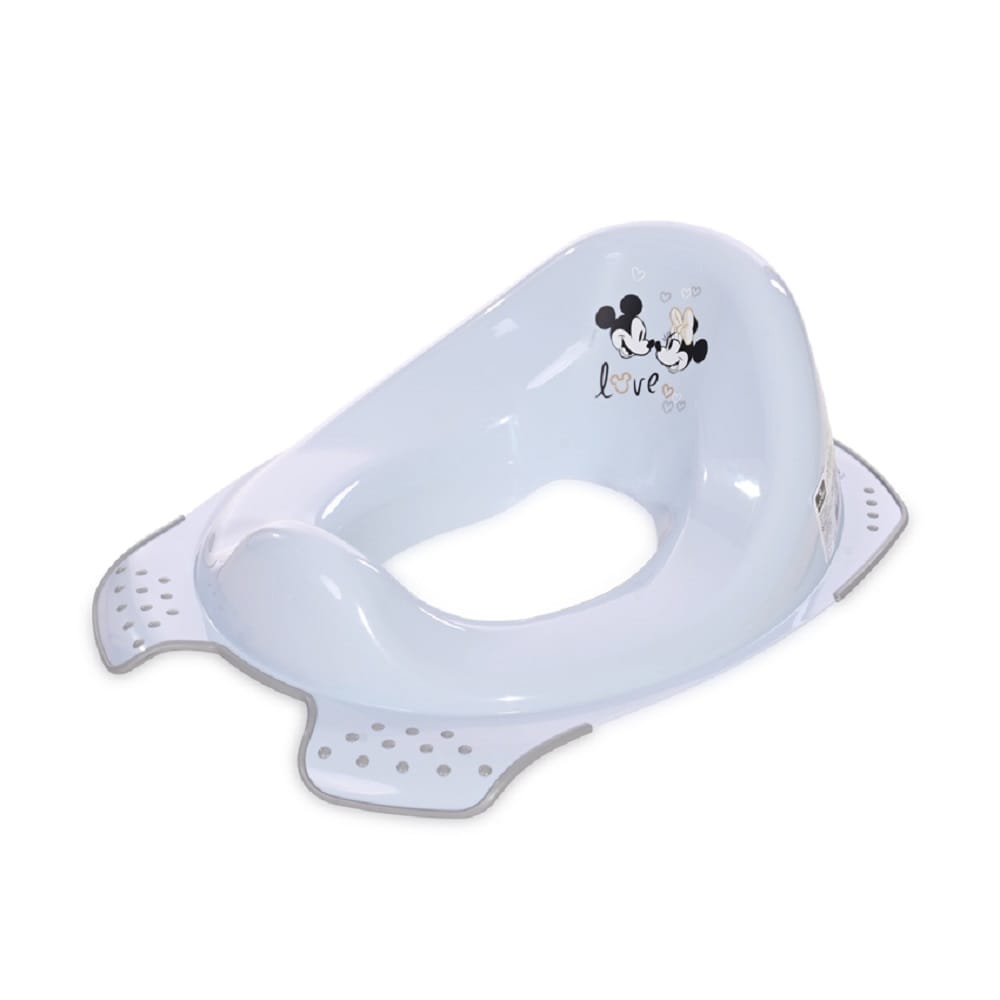 Lorelli Toilettenaufsatz Comic Spritzschutz ergonomische Form rutschfeste Basis hellblau 