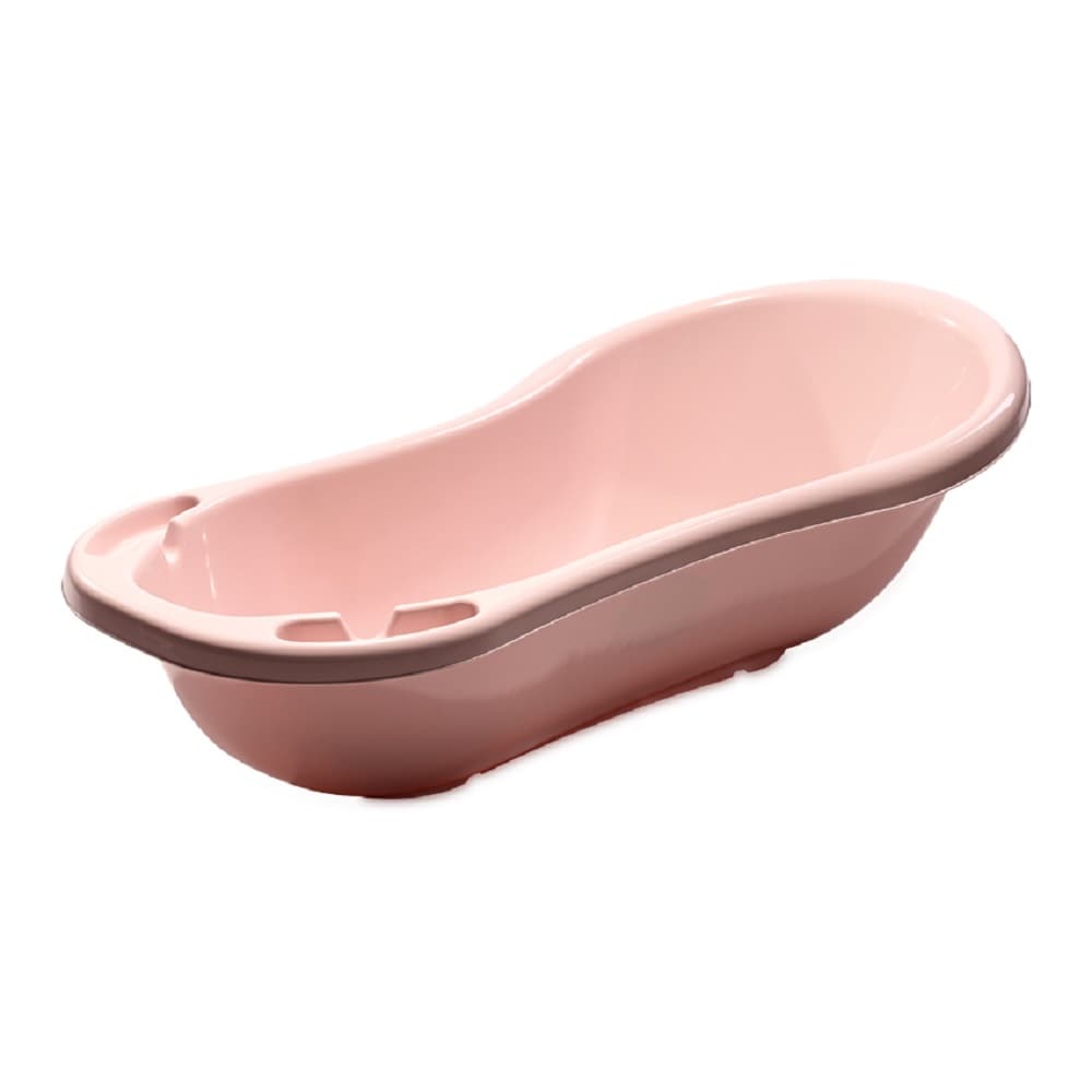 Lorelli Baby Badewanne 100 cm mit Ablagef&auml;chern, anatomische Form, Kunststoff rosa Wolke 