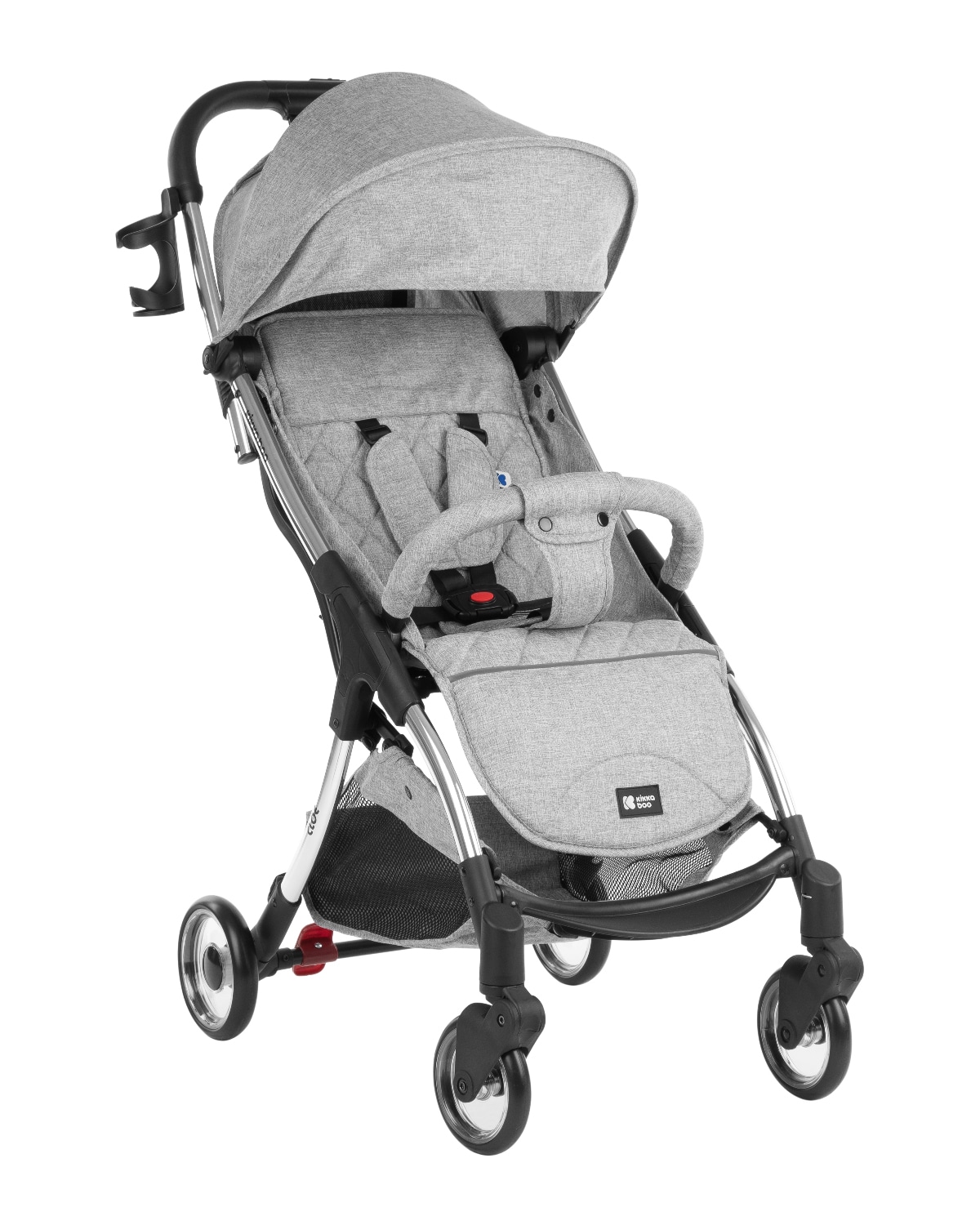Kikkaboo Kinderwagen Buggy Cloe bis 22 kg Aluminiumrahmen faltbar Getr&auml;nkehalter grau 