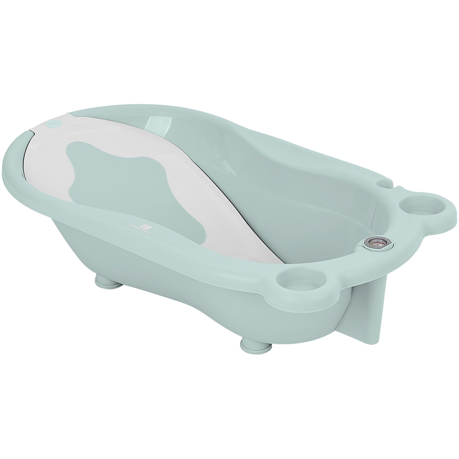 Kikkaboo Babybadewanne Kai, Thermometer Wanneneinlage Wasserablauf Ablagefächer grün
