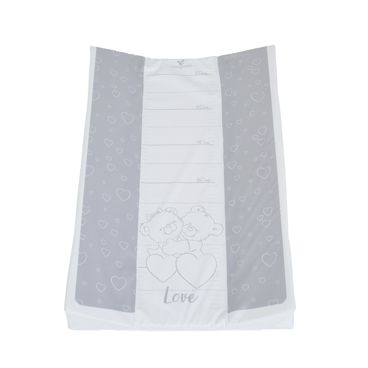 Cangaroo Wickelauflage B&auml;ren 67 x 44 cm, seitliche Erh&ouml;hung, abwaschbar grau 