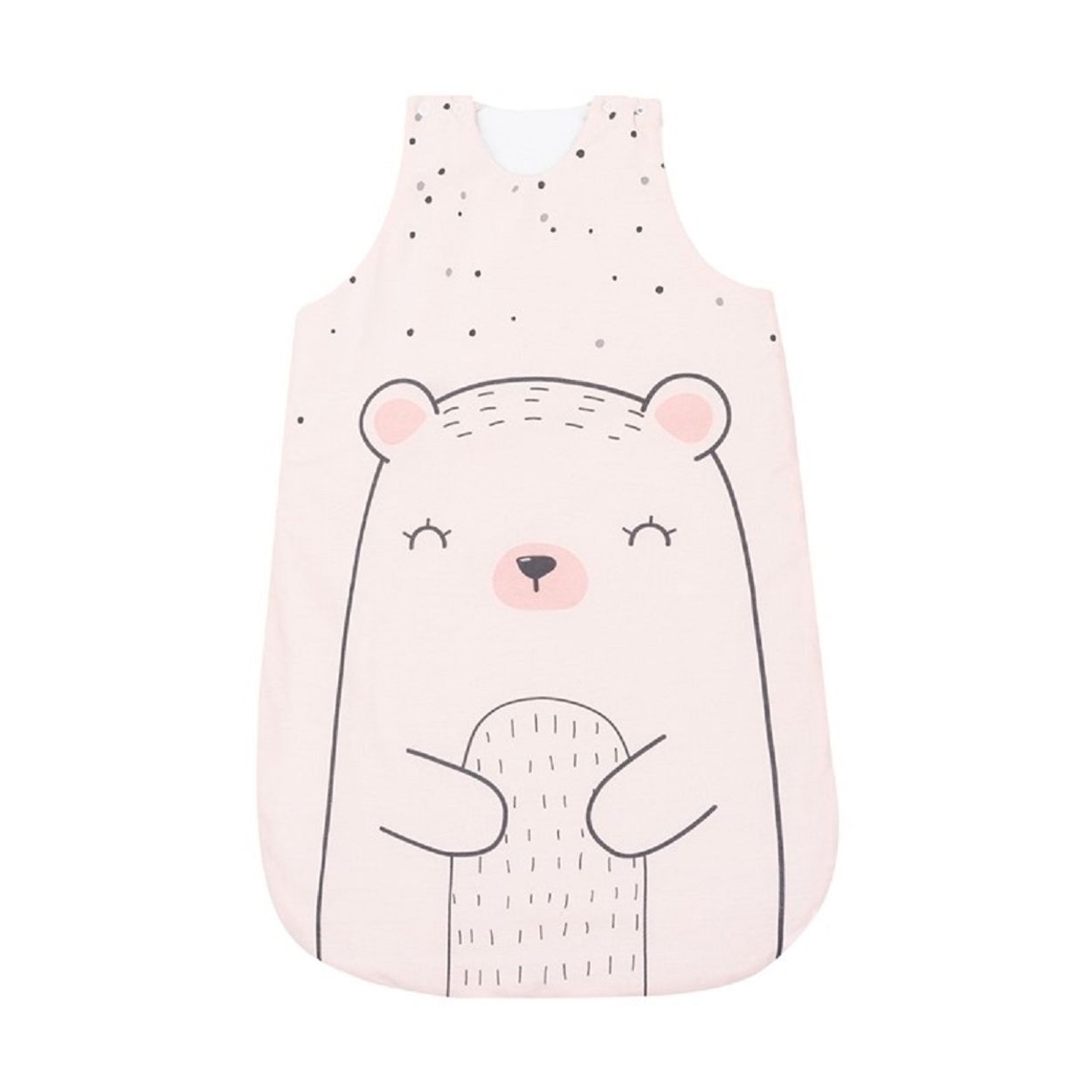 Kikkaboo Babyschlafsack B&auml;r 6-18 Monate L&auml;nge 90 cm Baumwolle, Rei&szlig;verschluss rosa 