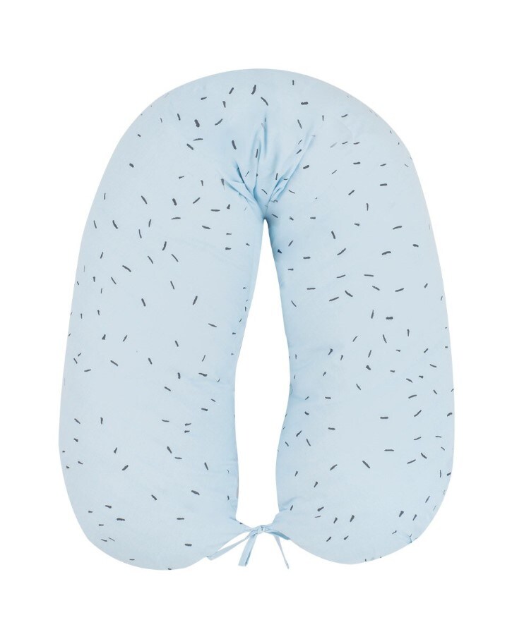 Kikkaboo Stillkissen Bear with me 150 cm lang 100% Baumwolle, Rei&szlig;verschluss blau 