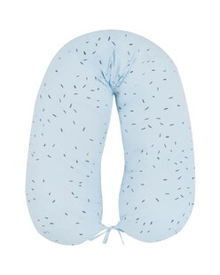 Kikkaboo Stillkissen Bear with me 150 cm lang 100% Baumwolle, Reißverschluss blau 