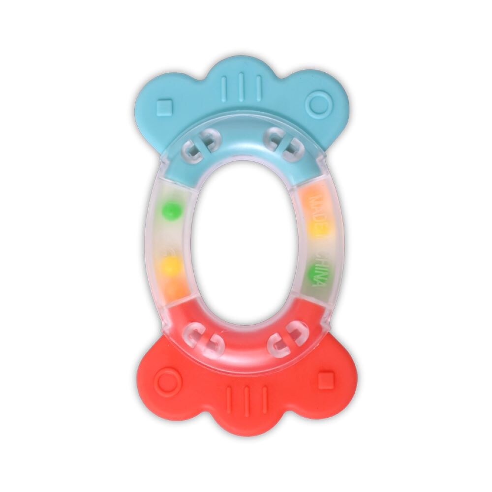 Baby Care Bei&szlig;ring Candy Babyrassel, Greifling, genoppter Griff, ab Geburt bunt 