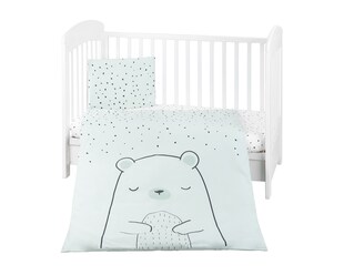 Kikkaboo Kinderbettwäsche Bär 5-teilig Decke 135 x 95 cm Kissen 45 x 35 cm Laken grün 