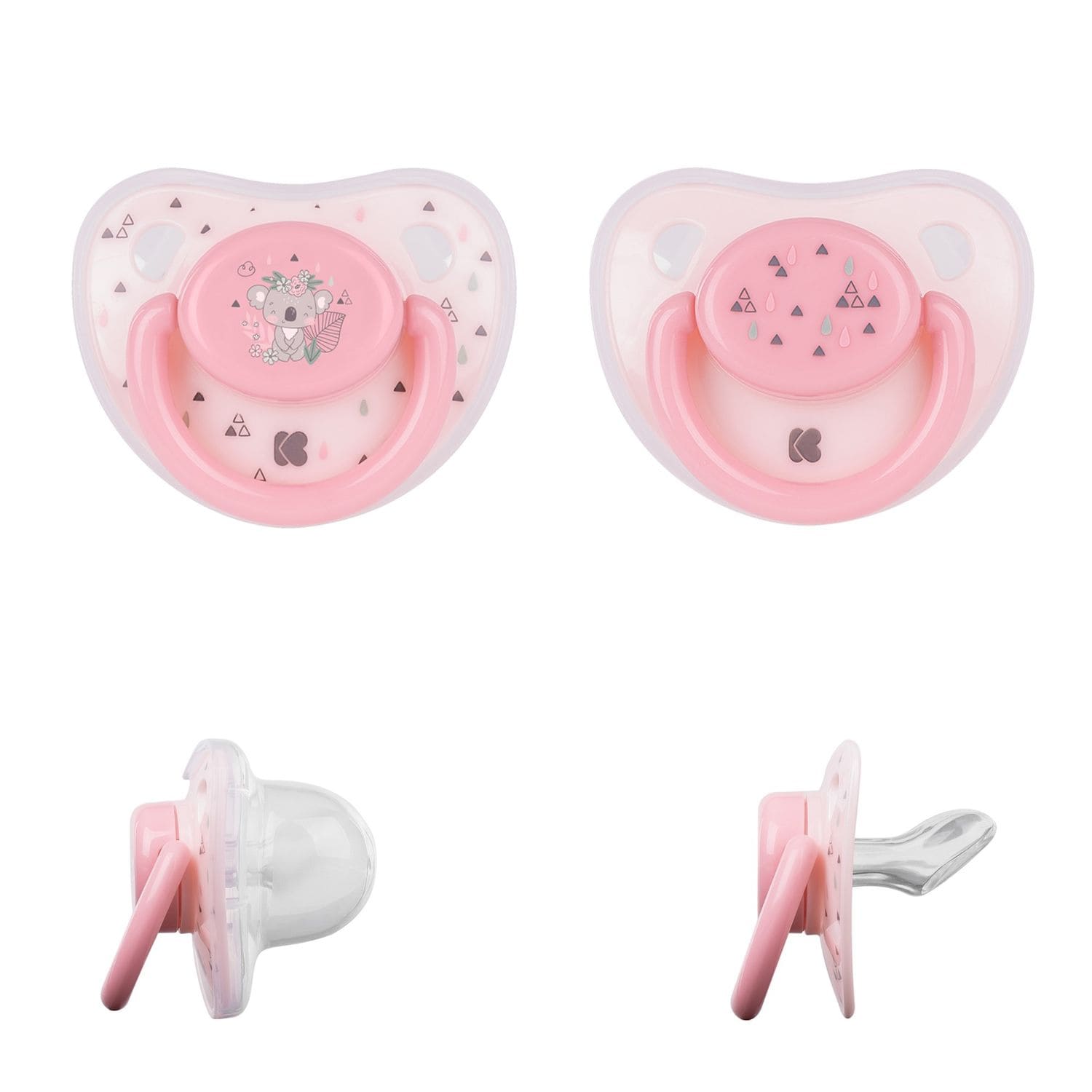 Kikkaboo Schnuller Savanna 6-18 Monate 2 St&uuml;ck mit Staubkappe Bel&uuml;ftungsl&ouml;cher rosa 