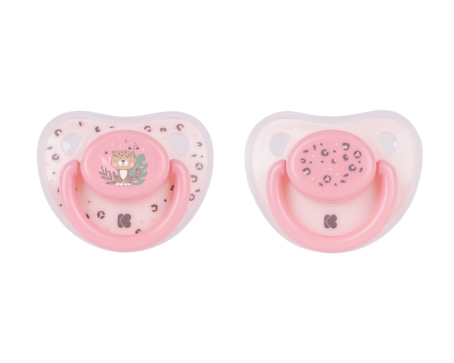 Kikkaboo Baby-Schnuller Savanna 0-6 Monate 2 St&uuml;ck zwei Bel&uuml;ftungsl&ouml;cher Silikon rosa 