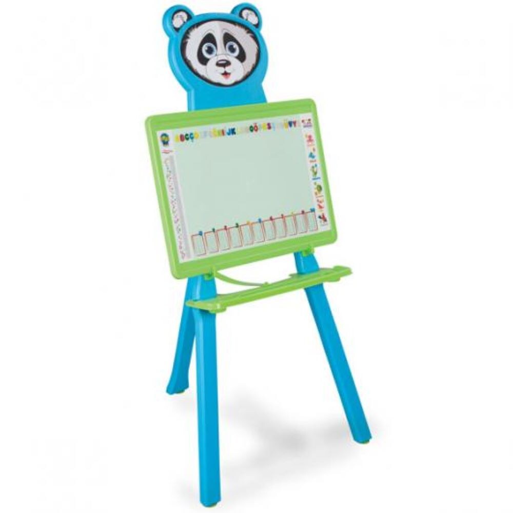 Pilsan Kindertafel Panda 03418 H&ouml;he 95 cm Stift Schwamm Standtafel, ab 3 Jahren blau 