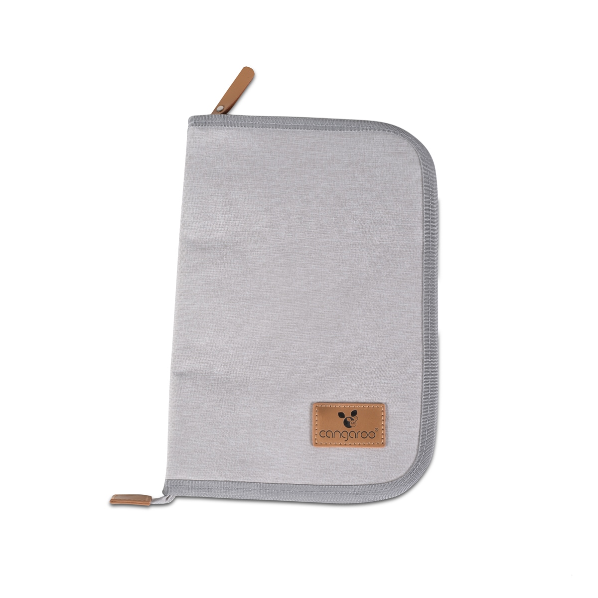 Cangaroo Dokumententasche Liam Reisemappe Rei&szlig;verschluss durchsichtige F&auml;cher beige 