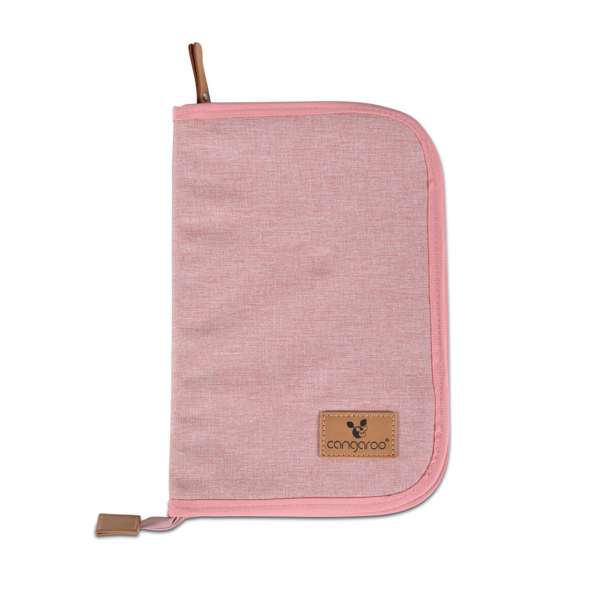 Cangaroo Dokumententasche Liam Reisemappe Rei&szlig;verschluss durchsichtige F&auml;cher rosa 