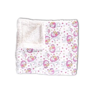 Cangaroo Babydecke Einhorn, Größe 105 x 75 cm, kuschelige Schmusedecke ab Geburt pink 