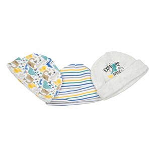 Cangaroo Babymütze Kay 3er-Set Größe 46 cm, Erstlingsmütze, 100% Baumwolle grün 