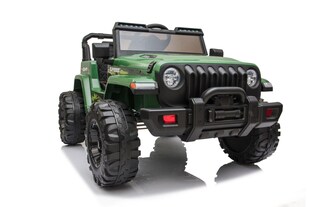 ES-Toys Kinder Elektroauto Offroad Kunstledersitz EVA-Reifen MP3 Fernbedienung grün 