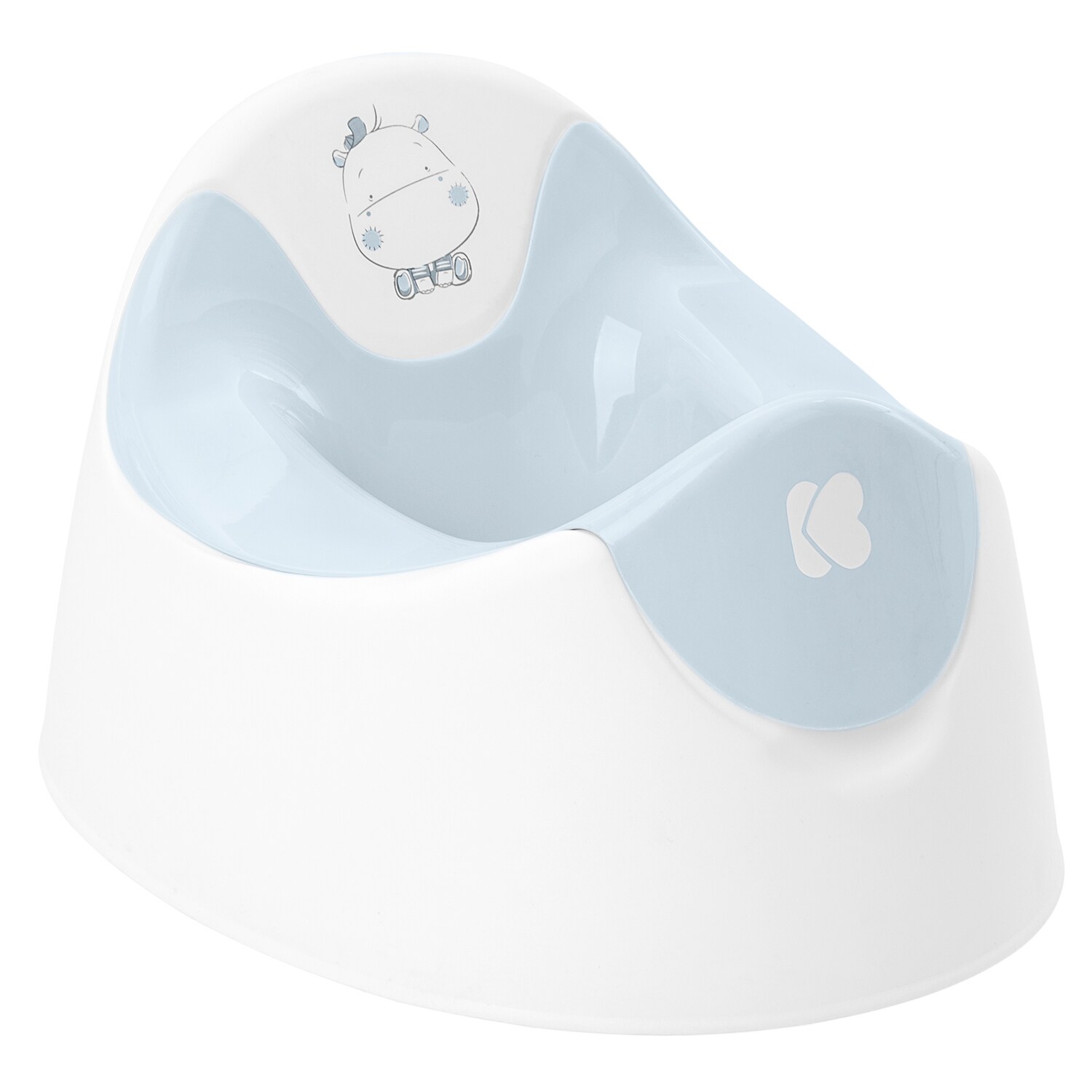 Kikkaboo T&ouml;pfchen Hippo Beh&auml;lter abnehmbar einfaches Reinigen rutschfeste Basis blau 