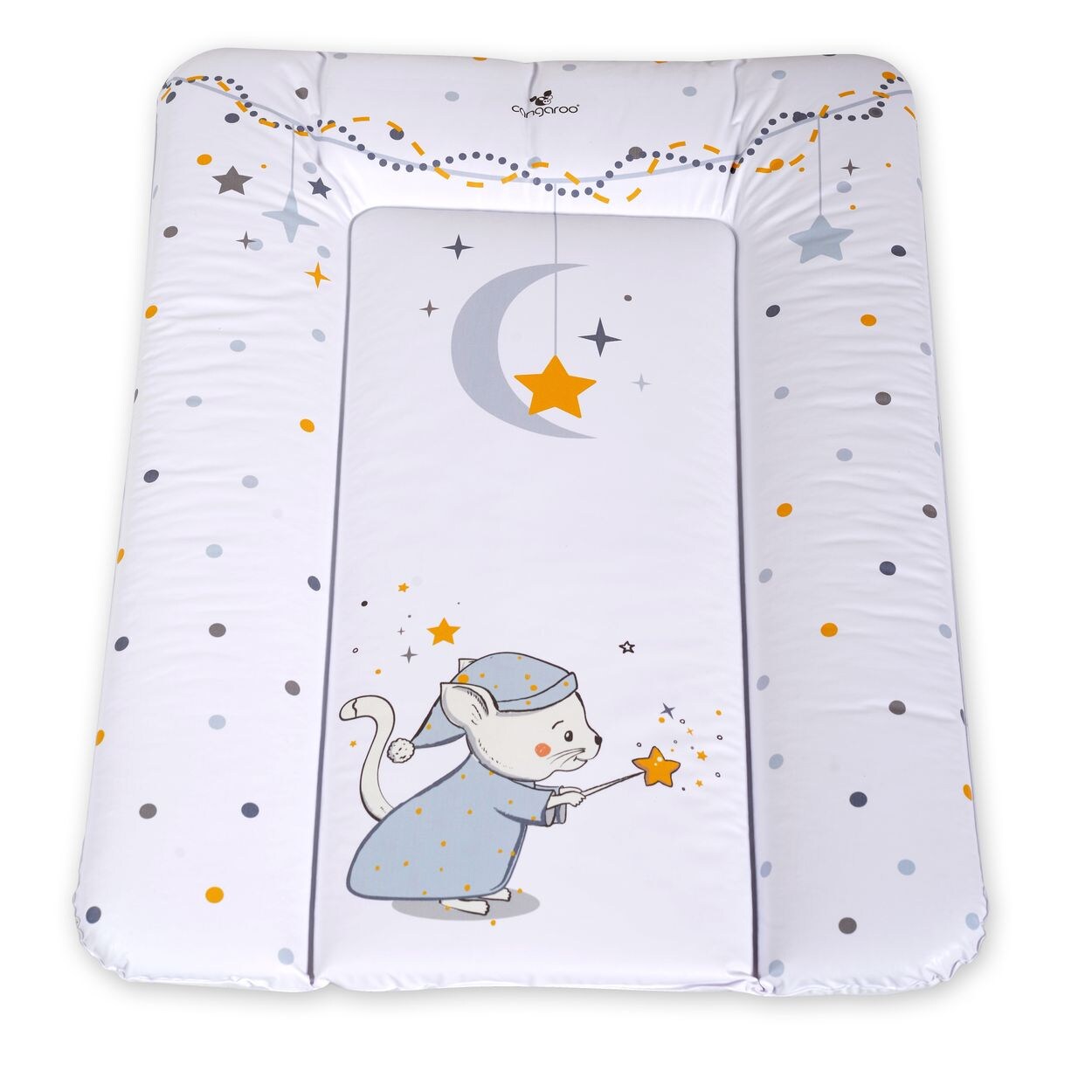Cangroo Wickelauflage Soft 50 x 70 cm, gepolstert erhöhter Rand, abwaschbar weiß