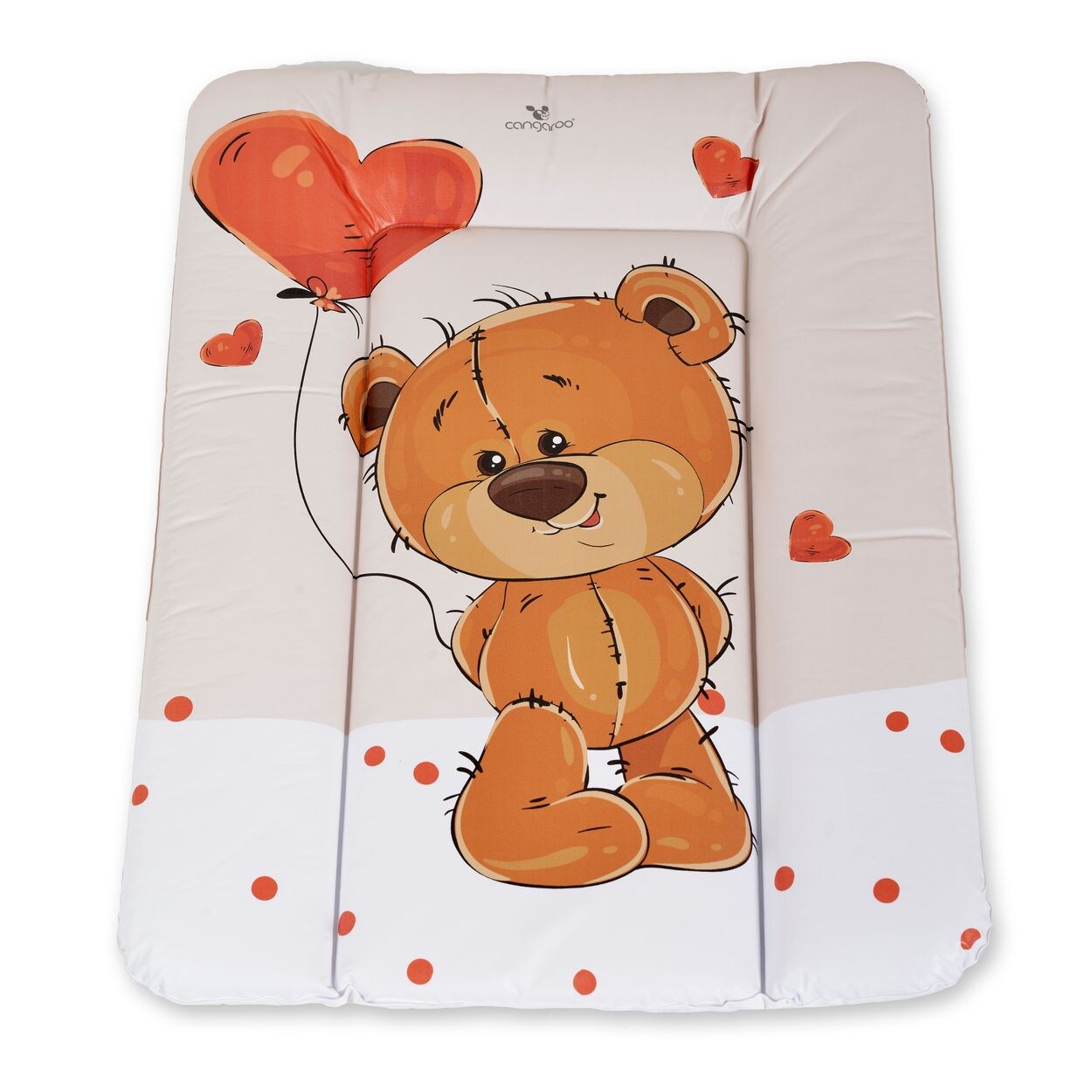 Cangroo Wickelauflage Soft 50 x 70 cm, gepolstert erhöhter Rand, abwaschbar braun