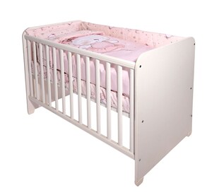 Lorelli Babybettwäsche Set Smile 6-teilig Decke 140x95 Kissen 43x35 Bett 120x60 rosa 