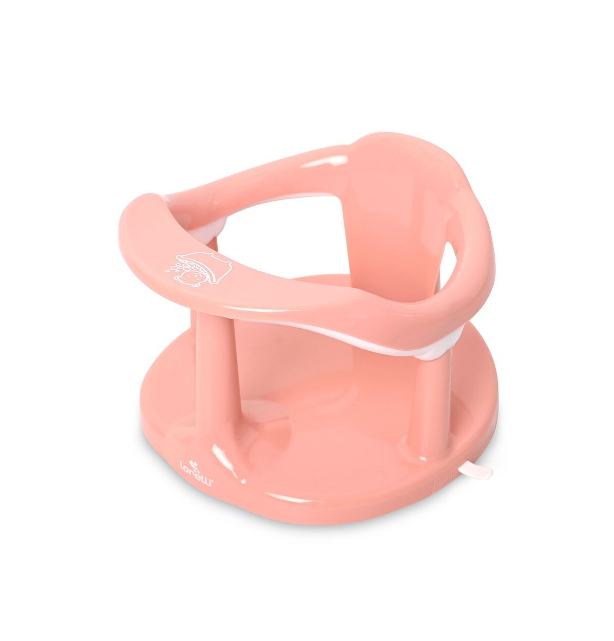 Babybadewannensitz Happy Bubbles rutschfeste Basis, hohe Rückenlehne rosa