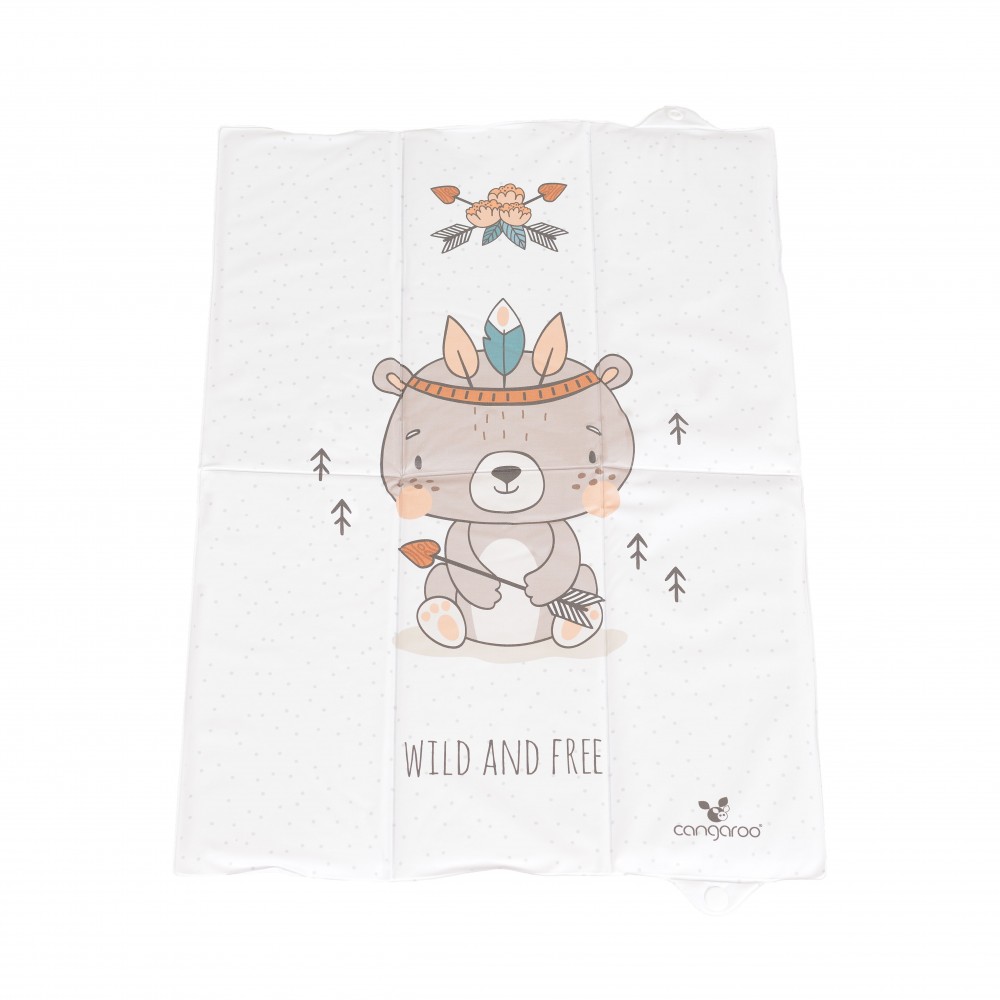 Cangaroo Wickelauflage faltbar 40 x 60 cm, abwaschbar wasserdicht f&uuml;r unterwegs beige 