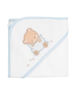 Kikkaboo Kapuzenhandtuch Dream Big 90 x 90 cm Babyhandtuch Tiermotiv Baumwolle blau 
