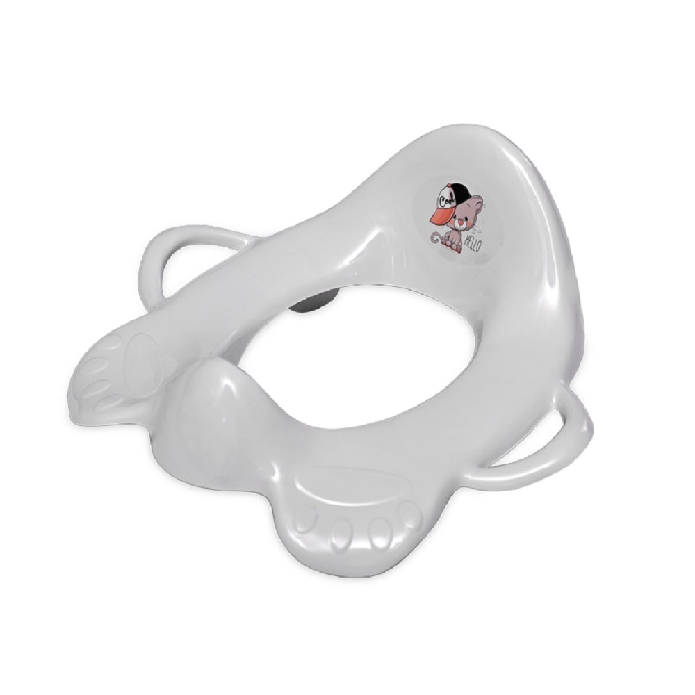 Lorelli Toilettenaufsatz Toilettensitz mit Griffe Spritzschutz ergonomische Form grau 