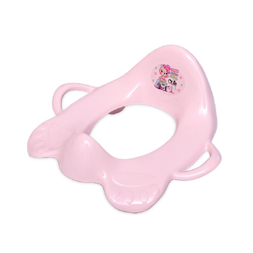 Lorelli Toilettenaufsatz Toilettensitz mit Griffe Spritzschutz ergonomische Form pink 