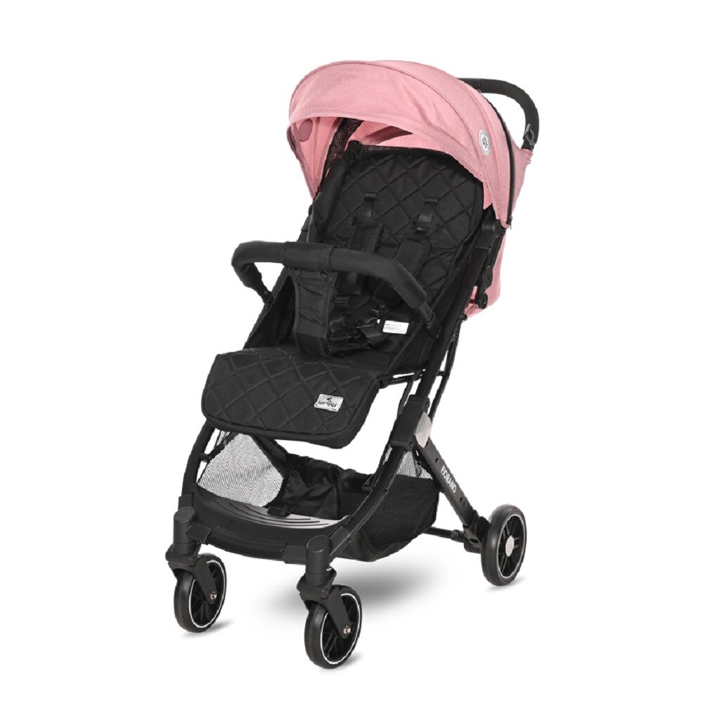 Lorelli Kinderwagen Fiorano faltbar, Ablagekorb, Frontb&uuml;gel abnehmbar, Bremse pink 