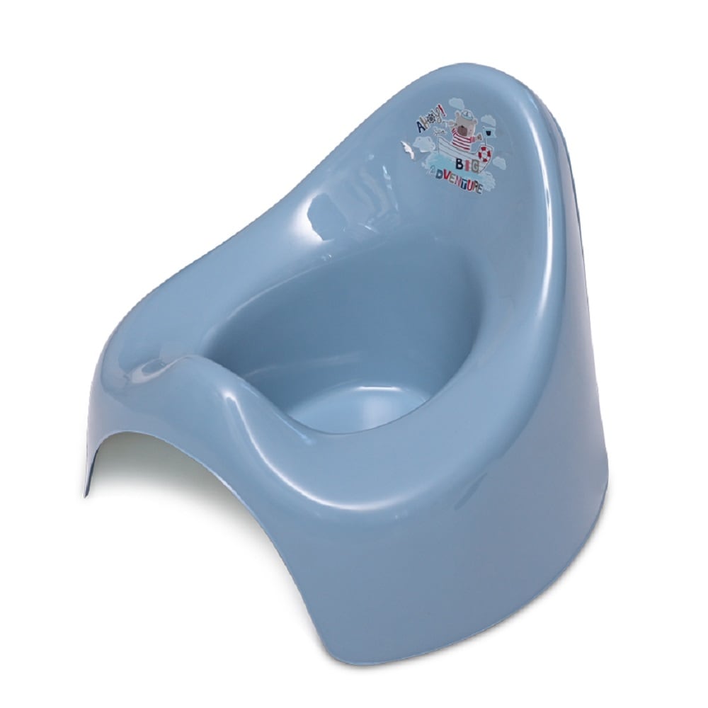 Lorelli T&ouml;pfchen aus unbedenklichem Kunststoff, Spritzschutz, leicht zu reinigen blau B&auml;r 