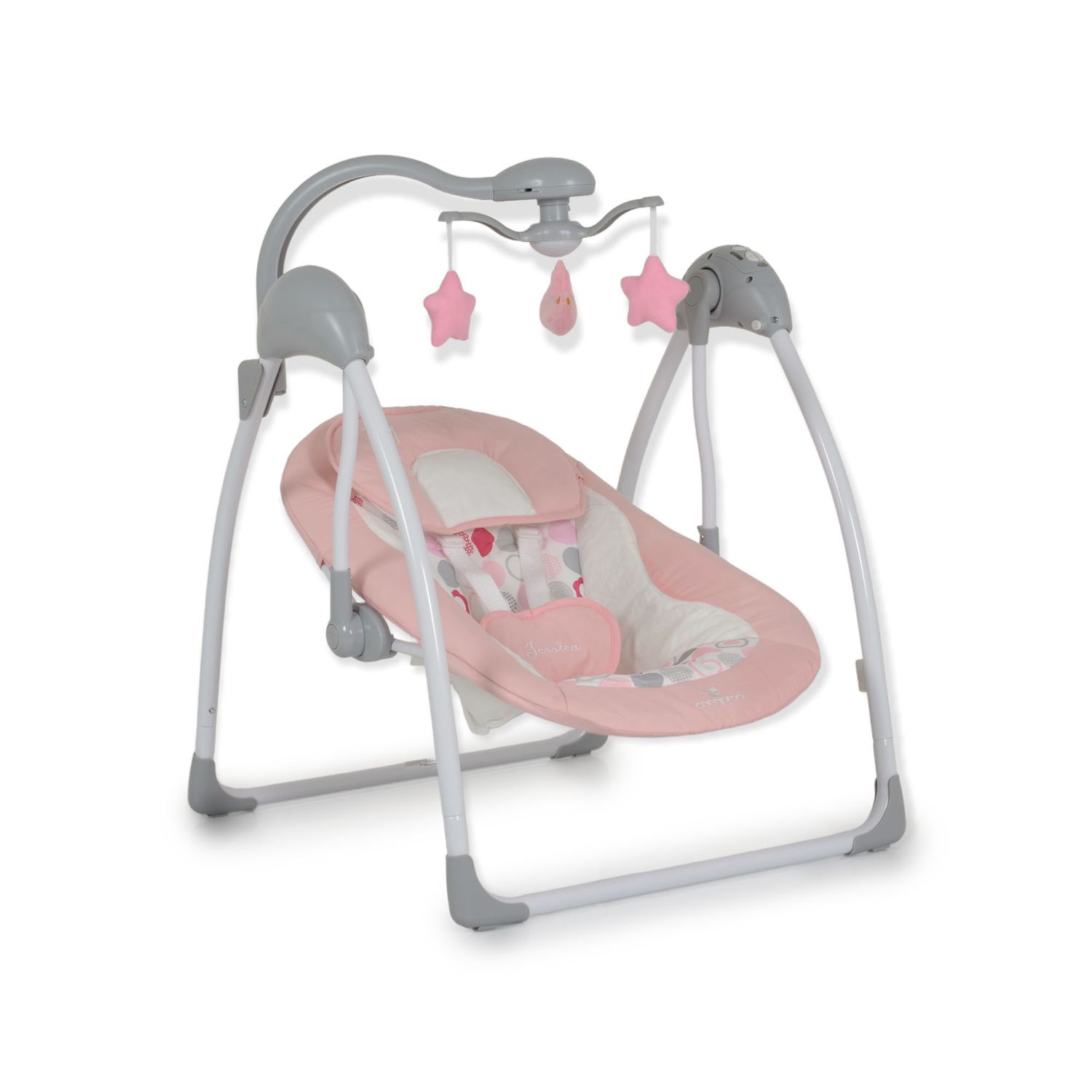Cangaroo Babywippe elektrisch Jessica Spielbogen Musikfunktion Schaukelfunktion rosa 
