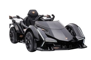 ES-Toys Kinder Elektroauto Lamborghini V12 Vision Gran Turismo Fernbedienung MP3 schwarz 