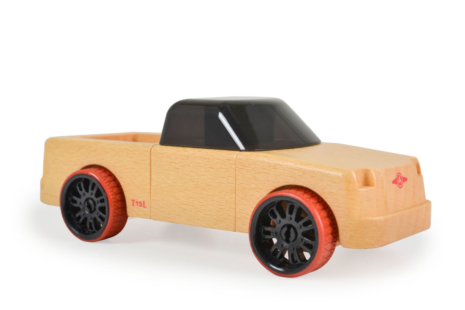 Moni Spielzeugautos Mini aus Buchenholz verschiedene Modelle, ab 4 Jahre schwarz 