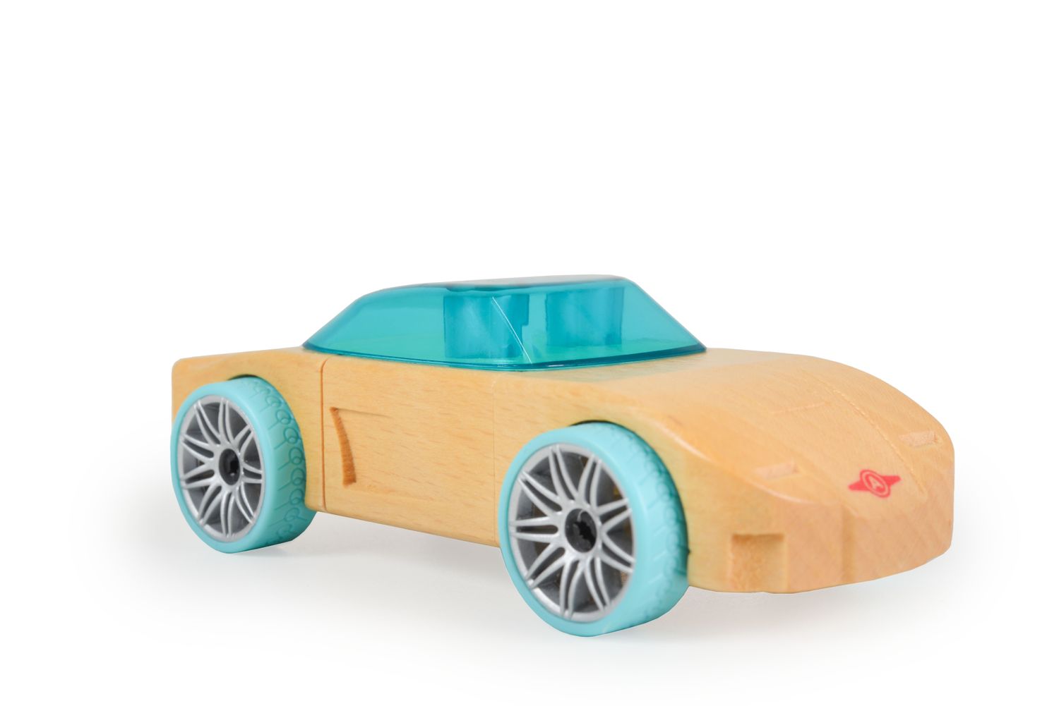 Moni Spielzeugautos Mini aus Buchenholz verschiedene Modelle, ab 4 Jahre blau 