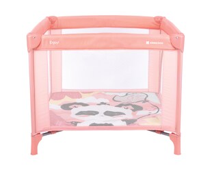 Kikkaboo Laufstall Enjoy Reisebett klappbar, Matratze, Sichtfenster, Tragetasche pink 