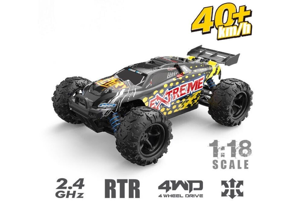 ES-Toys RC Elektro Buggy Ma&szlig;stab 1:18 Extreme 302E, Allradantrieb, Sto&szlig;d&auml;mpfer schwarz 