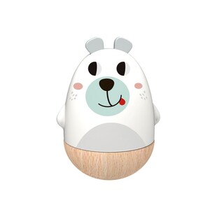 Tooky Toy Kinder Musikspielzeug Bär TF455, aus Holz, Wackelbär, Musikfunktion weiß 