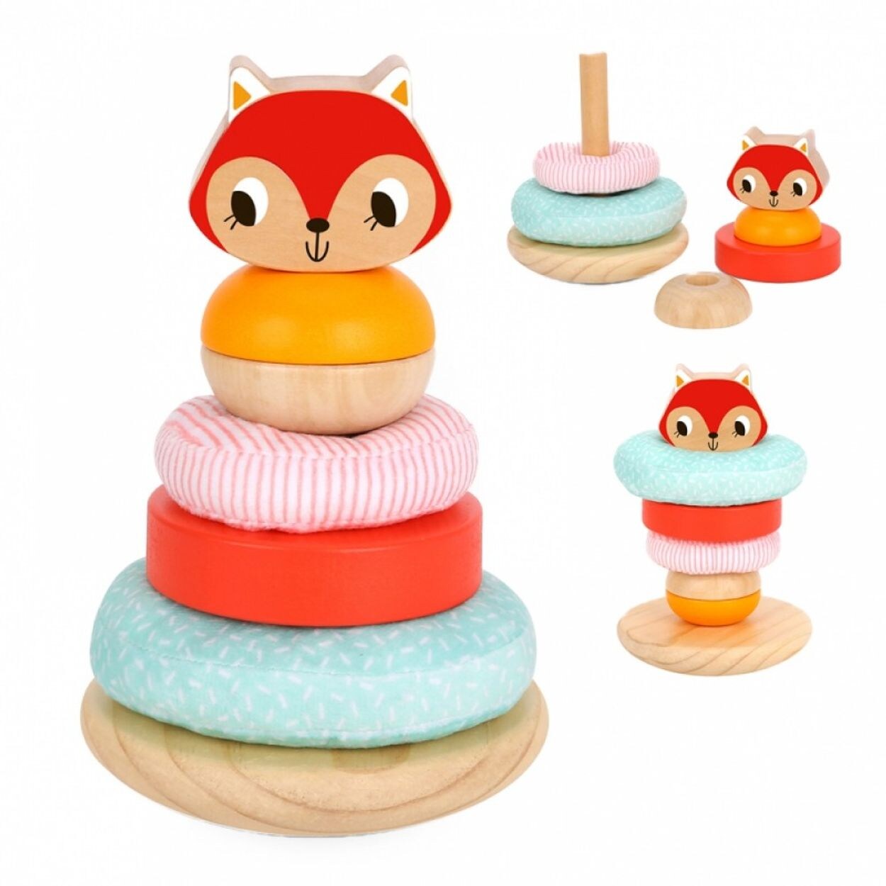 Tooky Toy - Pyramide Gigogne Renardeau - A partir de 1 an