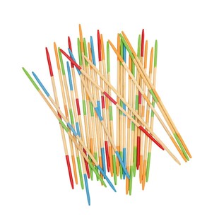 Tooky Toy Mikado TF868 aus Holz, Stäbchenspiel, Geschicklichkeitsspiel 31-teilig bunt 