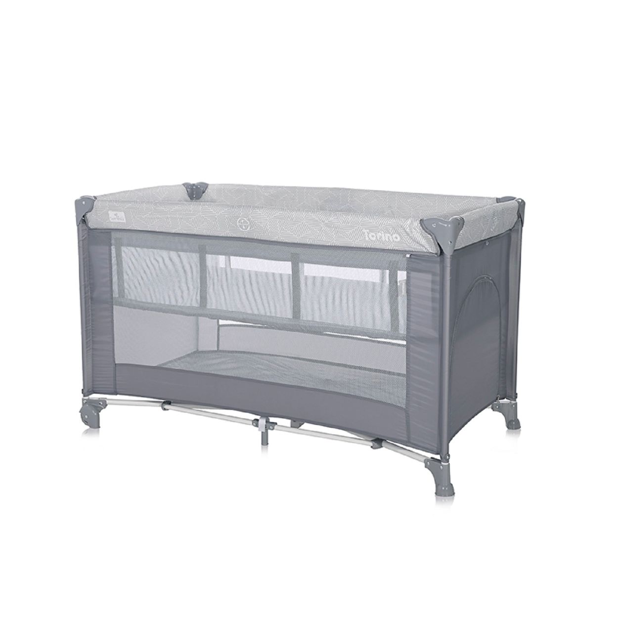 Lorelli Reisebett Torino 2 Ebenen faltbar seitliche &Ouml;ffnung Tragetasche Matratze dunkelgrau 