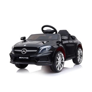 Chipolino Kinder Elektroauto Mercedes Benz GLA45 Fernbedienung, EVA-Reifen, MP3 schwarz 