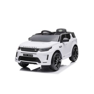 Chipolino Kinder Elektroauto Land Rover Discovery SUV Fernbedienung, EVA-Reifen weiß 
