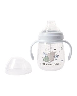 Kikkaboo Baby-Trinklernbecher Savanna 240 ml Deckel bequemer Griff ab 6 Monaten blau 